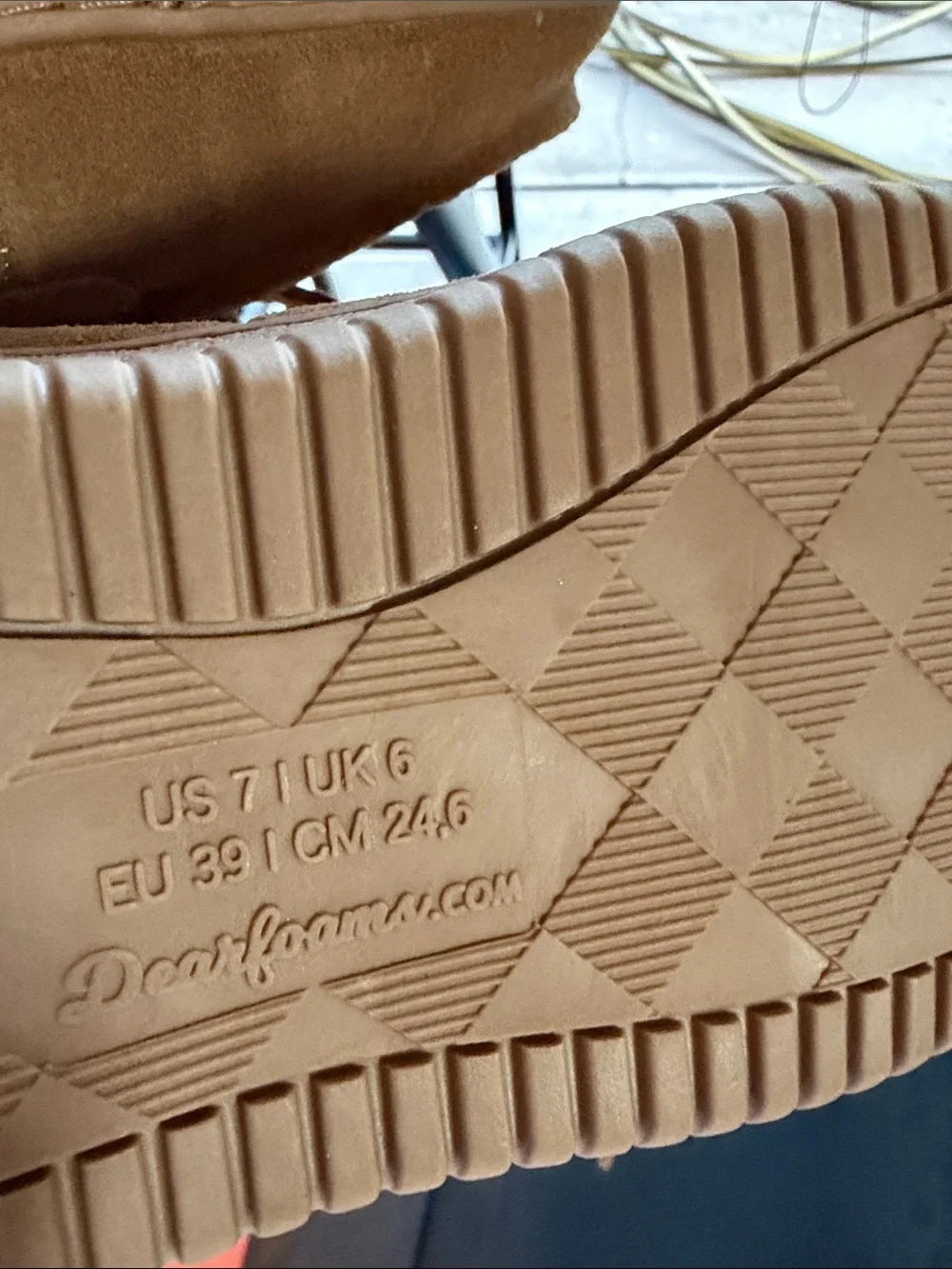 dearfoams Tan Moccasin-Style Slip-On Slippers